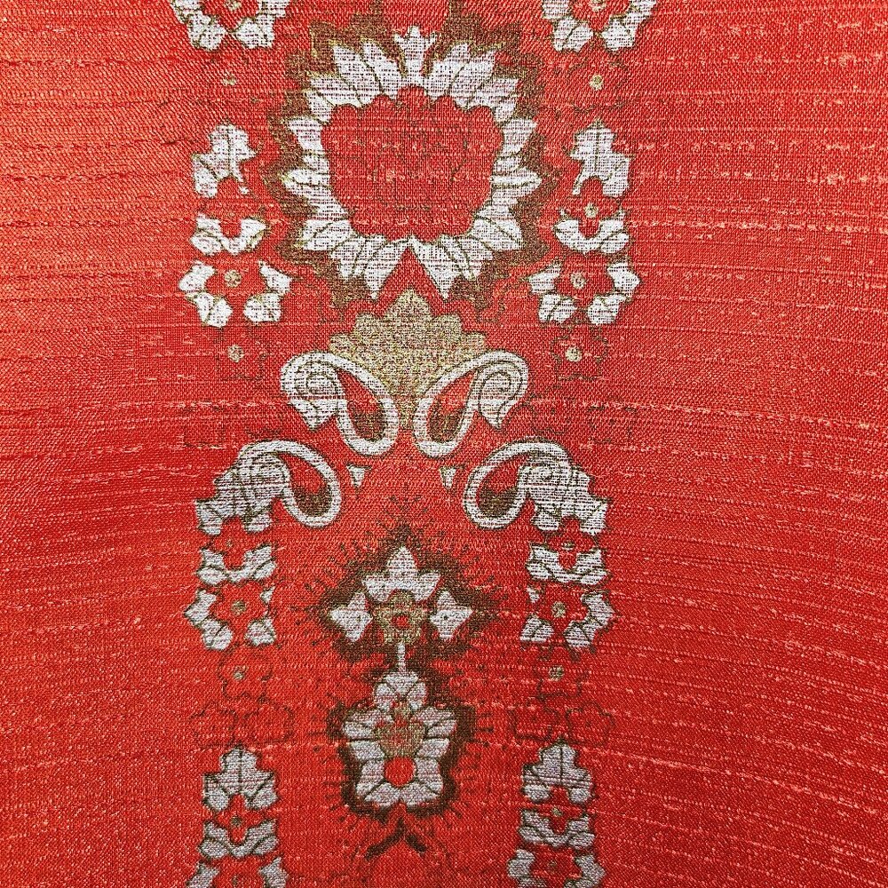 Alfred Shaheen red/silver glamorous vintage 1970s Hawai'ian cocktail dress Elvis - Picture 10 of 11